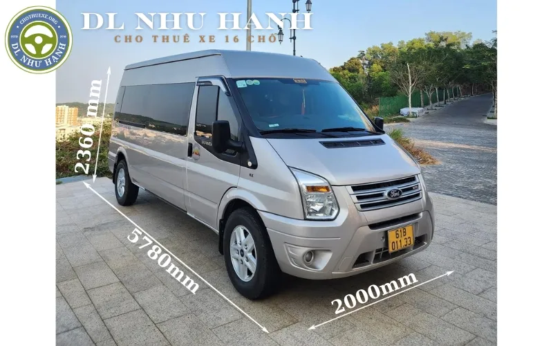 kich-thuoc-xe16-cho-ford-transit Kích thước xe 16 chỗ Ford Transit