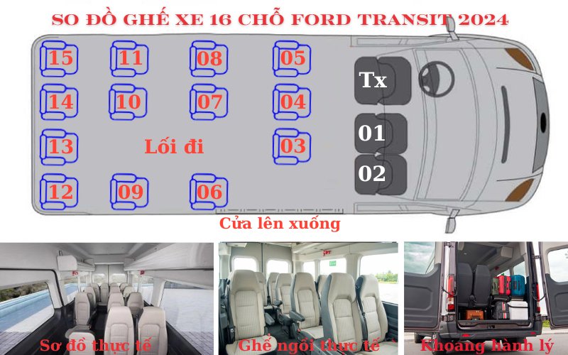 so-do-ghe-ngoi-xe-16-cho-ford-transit-2024 Sơ đồ ghế ngồi xe 16 chỗ Ford Transit 2024